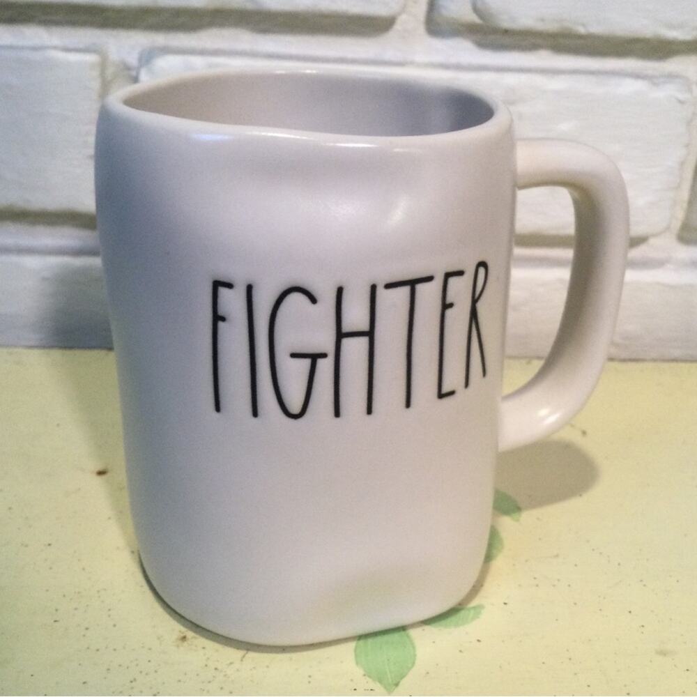 Rae Dunn "FIGHTER" Ceramic Coffee Tea Mug Artisan Collection by Magenta